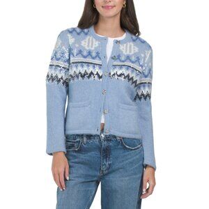 MAJE Blue Button Cardigan